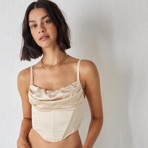 UO Lexi Satin Corset Top